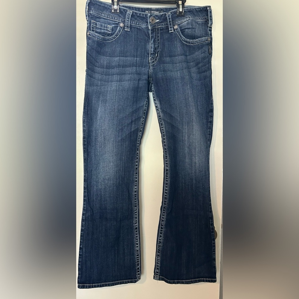 Silver ladies denim bootcut jeans size 32x32